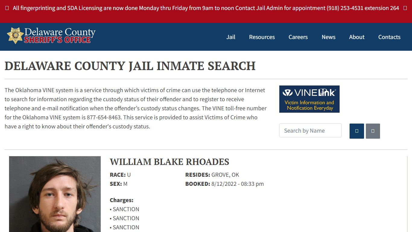 Inmate Search - Delaware County Sheriff's Office