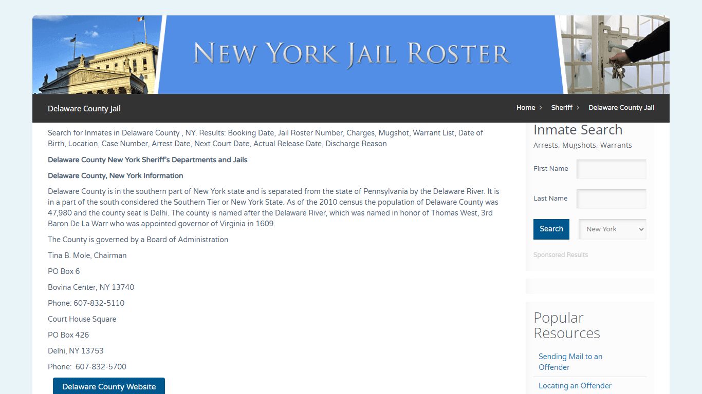 Delaware County Jail | Jail Roster Search